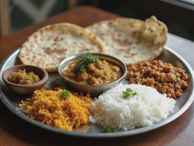 Maharashtrian veg thali