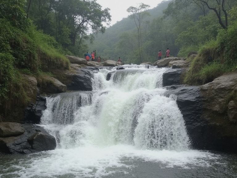 Bhivpuri waterfall in the monsoon